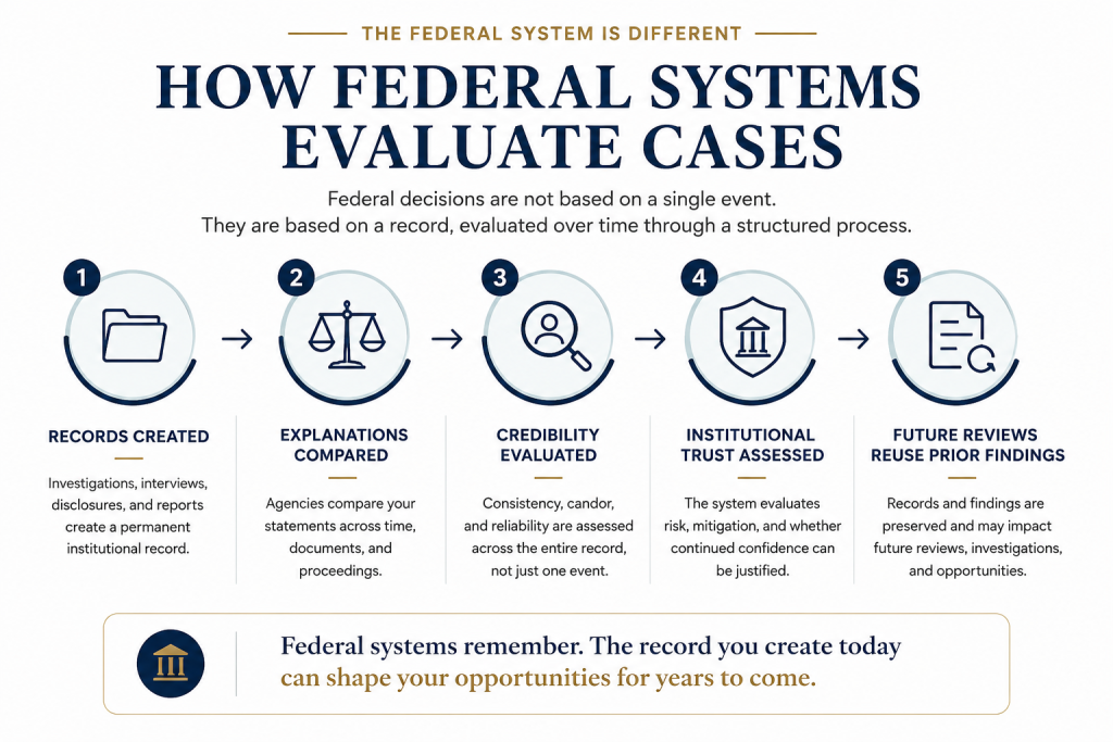 how federal systems evaluate cases